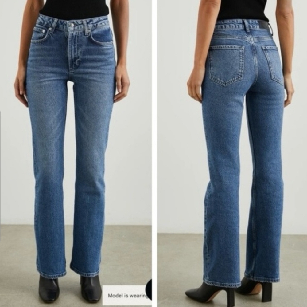 Rails High-Rise Straight Jeans in Medium Blue